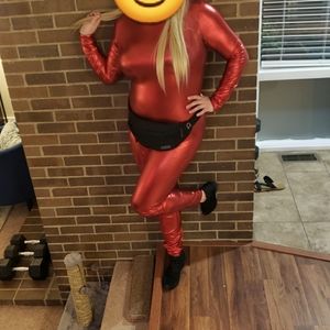 Red Metallic Jumpsuit